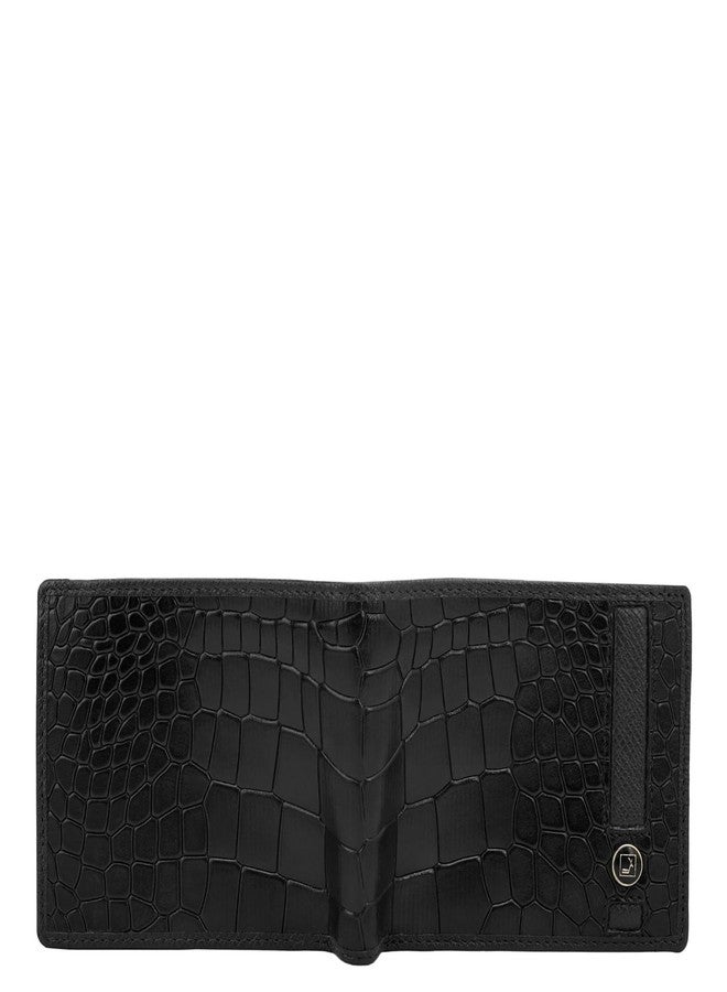 Da Milano RFID Protected Leather Wallet for Men with Card Slot - Black - Image 4